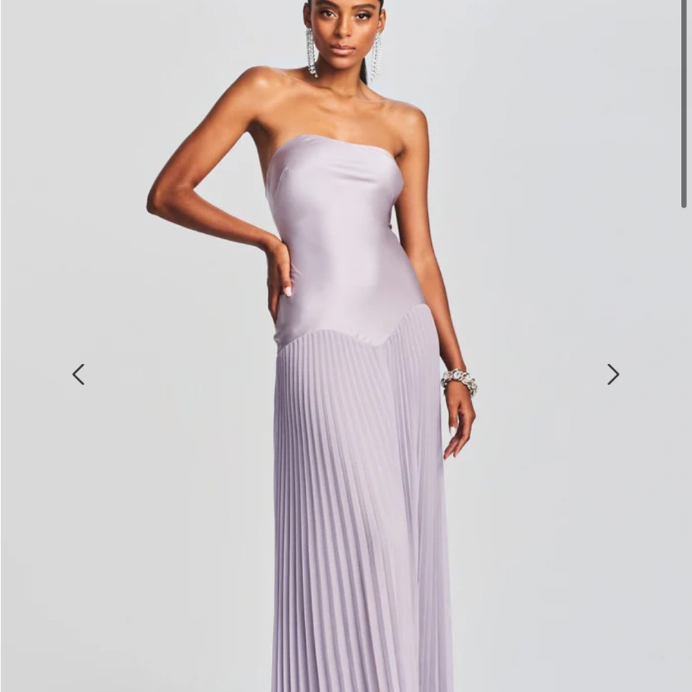 Retrofete Genevieve silk dress in mink grey NWT